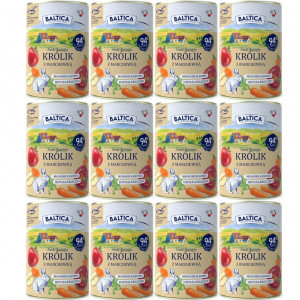 BALTICA Chutě regionů Mono Králík s mrkví - mokré krmivo pro psy - 12x400g