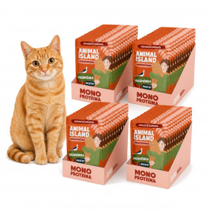 ANIMAL ISLAND Mono Quail - mokré krmivo pro kočky - 48x100g