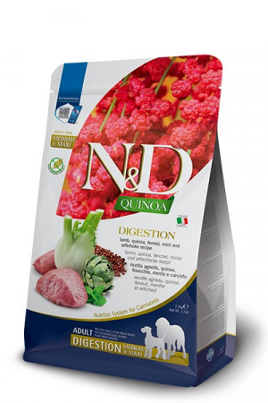 FARMINA N&D Quinoa Digestion Adult Medium Maxi Lamb suché krmivo pro psy - 7 kg.