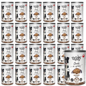 TUF TUF Meaty chunks with game - vlhké krmivo pro psy - 24x1250g