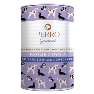 PERRO Junior Rabbit with pumpkin - vlhké krmivo pro psy - 400g