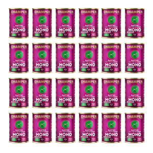 CHAMPER Gastro monoproteinové hovězí – mokré krmivo pro psa – 24×400 g