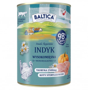 BALTICA Smaki regionów Turkey Mono - mokré krmivo pro kočky - 400g