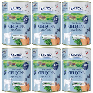 BALTICA Chutě regionů Telecí s jehněčím - mokré krmivo pro psy - 6x400g