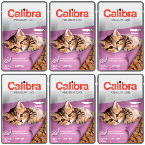 CALIBRA Cat Premium Kitten Salmon - mokré krmivo pro kočky - 6x100g