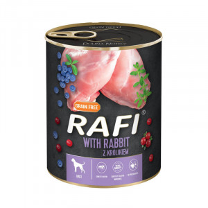 DOLINA NOTECI Rafi with rabbit - vlhké krmivo pro psy - 800g