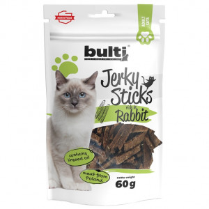 BULTI Jerky sticks rich in rabbit - pamlsek pro kočky - 60g