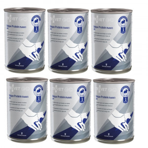 TROVET Unique Protein UPR s králičím masem – mokré krmivo pro psy a kočky – 6×400 g