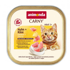 ANIMONDA Carny Adult Chicken and cheese - mokré krmivo pro kočky - 85g