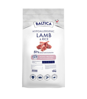 BALTICA Nutraceutic Hypoallergenic Lamb & Rice M - suché krmivo pro psy - 12kg