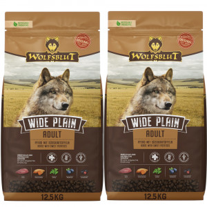 WOLFSBLUT Wide Plain Horse - suché krmivo pro psy - 2x12,5kg