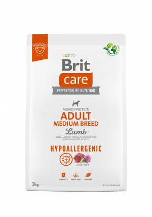 BRIT Care Hypoallergenic Adult Medium Breed Lamb - suché krmivo pro psy - 3 kg