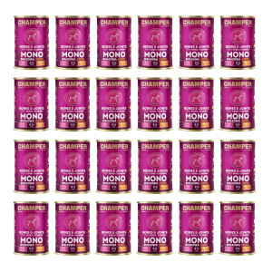 CHAMPER Bones & Joints monoproteinový krůtí – mokré krmivo pro psa – 24×400 g