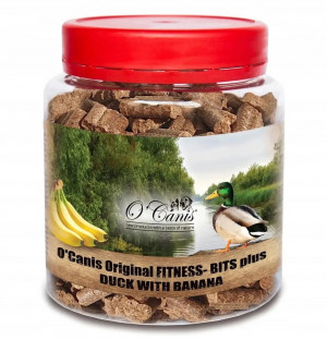 O'CANIS Fitness-Bits Plus Duck with banana Mono - pamlsek pro psa - 400g