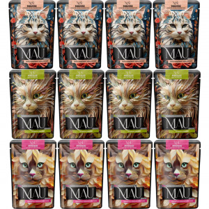 MAU Mousse Sterilised MIX příchutí - mokré krmivo pro kočku - 12x85g