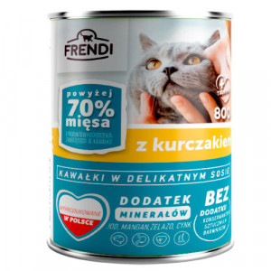 FRENDI Chunks in sauce with chicken - mokré krmivo pro kočky - 800g