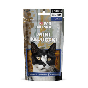 PAN MIĘSKO Mini Cod Fingers - pamlsek pro kočky - 50g