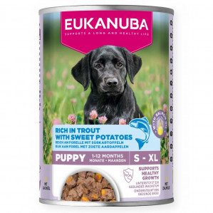 EUKANUBA Life Care Puppy Rich in trout and sweet potatoes - vlhké krmivo pro psy - 400g