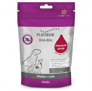PLATINUM Click-Bits Kuře + Jehně – pamlsek pro psy – 2x150g