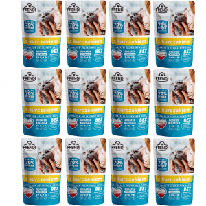 FRENDI kousky v omáčce s kuřecím masem - mokré krmivo pro kočky - 12x100g