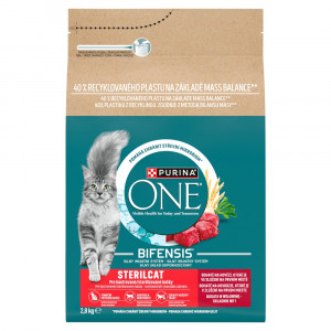 PURINA One Bifensis Sterilcat rich in beef - suché krmivo pro kočky - 2,8kg