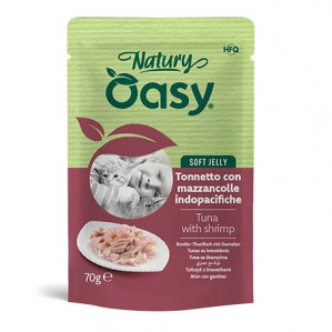 OASY Natury Soft Jelly Tuna with shrimp - mokré krmivo pro kočky - 70g