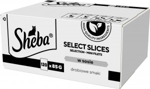 SHEBA Select Slices Poultry flavors - mokré krmivo pro kočky - 120 x 85g