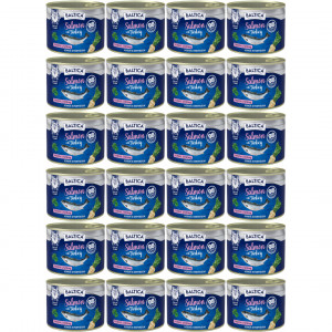 BALTICA Excellent Losos s krůtím masem - mokré krmivo pro kočku - 24x185g