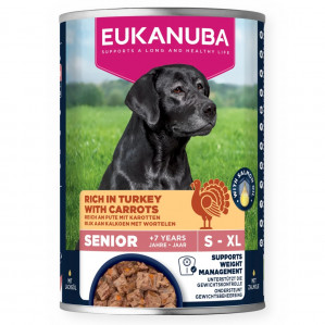 EUKANUBA Life Care Senior Rich in turkey with carrots - vlhké krmivo pro psy - 400g