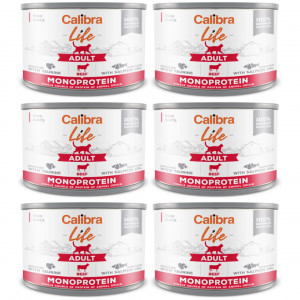 CALIBRA Cat Life Adult Beef - mokré krmivo pro kočky - 6x200g