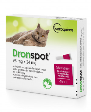 VETOQUINOL Dronspot - odčervovací kapky pro kočky 5-8 kg 