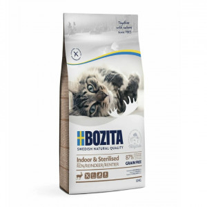 BOZITA Indoor & Sterilised Grain Free Reindeer – suché krmivo pro kočku – 10 kg
