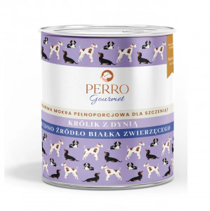 PERRO Junior Rabbit with pumpkin - vlhké krmivo pro psy - 800g