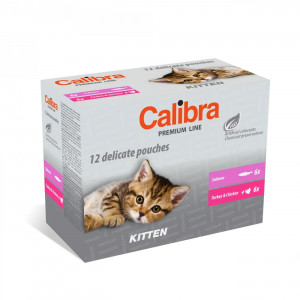 CALIBRA Cat Premium Kitten Pouches multipack - mokré krmivo pro kočky - 12x100g
