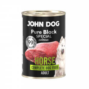 JOHN DOG Pure Black Special Edition Horse - vlhké krmivo pro psy - 400g
