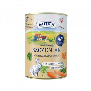 BALTICA Smaki regionów Puppy Rabbit with carrot - vlhké krmivo pro psy - 400g