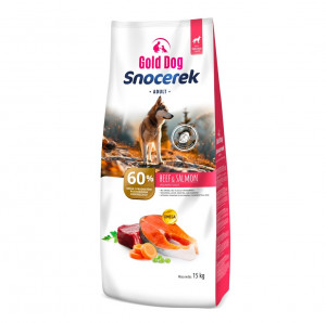GOLD DOG Snocerek Large breeds hovězí a losos - suché krmivo pro psy - 15kg