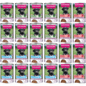 EUKANUBA Life Care Puppy MIX příchutí - vlhké krmivo pro psy - 24x400g