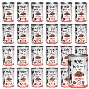 TUF TUF Meaty chunks with beef - vlhké krmivo pro psy - 24x1250g