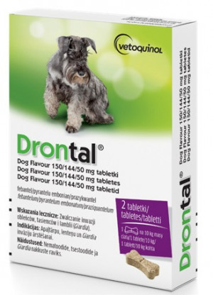 VETOQUINOL Drontal - odčervovací tablety pro psy 