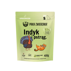 PAKA ZWIERZAKA Kitten Turkey with trout S - suché krmivo pro kočky - 400g