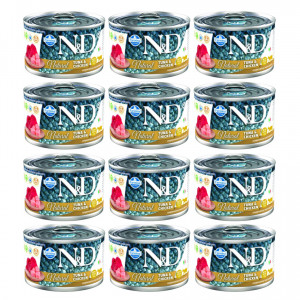 FARMINA N&D Cat Natural Tuna&Chicken - vlhké krmivo pro kočky - 12x140 g