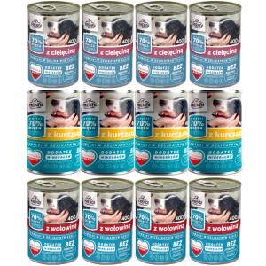 FRENDI kousky v jemné omáčce MIX příchutí - mokré krmivo pro psy - 12x400g