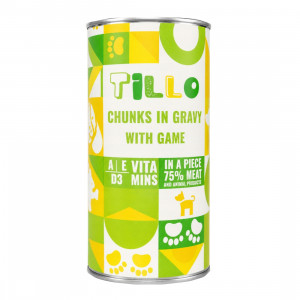 TILLO Chunks in gravy Game - vlhké krmivo pro psy - 1250g