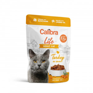 CALIBRA Cat Life Adult Turkey in gravy - mokré krmivo pro kočky - 85g