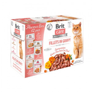 BRIT Care Cat Adult Fillets in Gravy - mokré krmivo pro kočky - 12x 85g 
