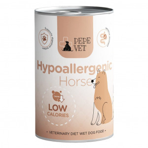 PAKA ZWIERZAKA Pepe Vet Hypoallergenic Mono Horse - vlhké krmivo pro psy - 400g
