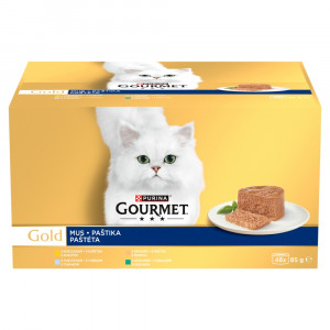 PURINA Gourmet Gold Mousse - mokré krmivo pro kočky - 48x85g