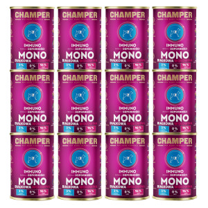 CHAMPER Immuno monoproteinové hovězí – mokré krmivo pro psa – 12×400 g