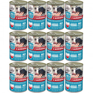 FRENDI s hovězím kousky v jemné omáčce - mokré krmivo pro psy - 12x400g